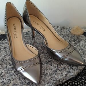 New Anne Klein Metallic Silver Heels